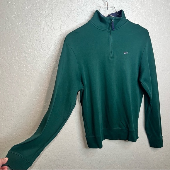 BNWOT Army Green Vineyard Vines Half Zip Jacket - Picture 4 of 10